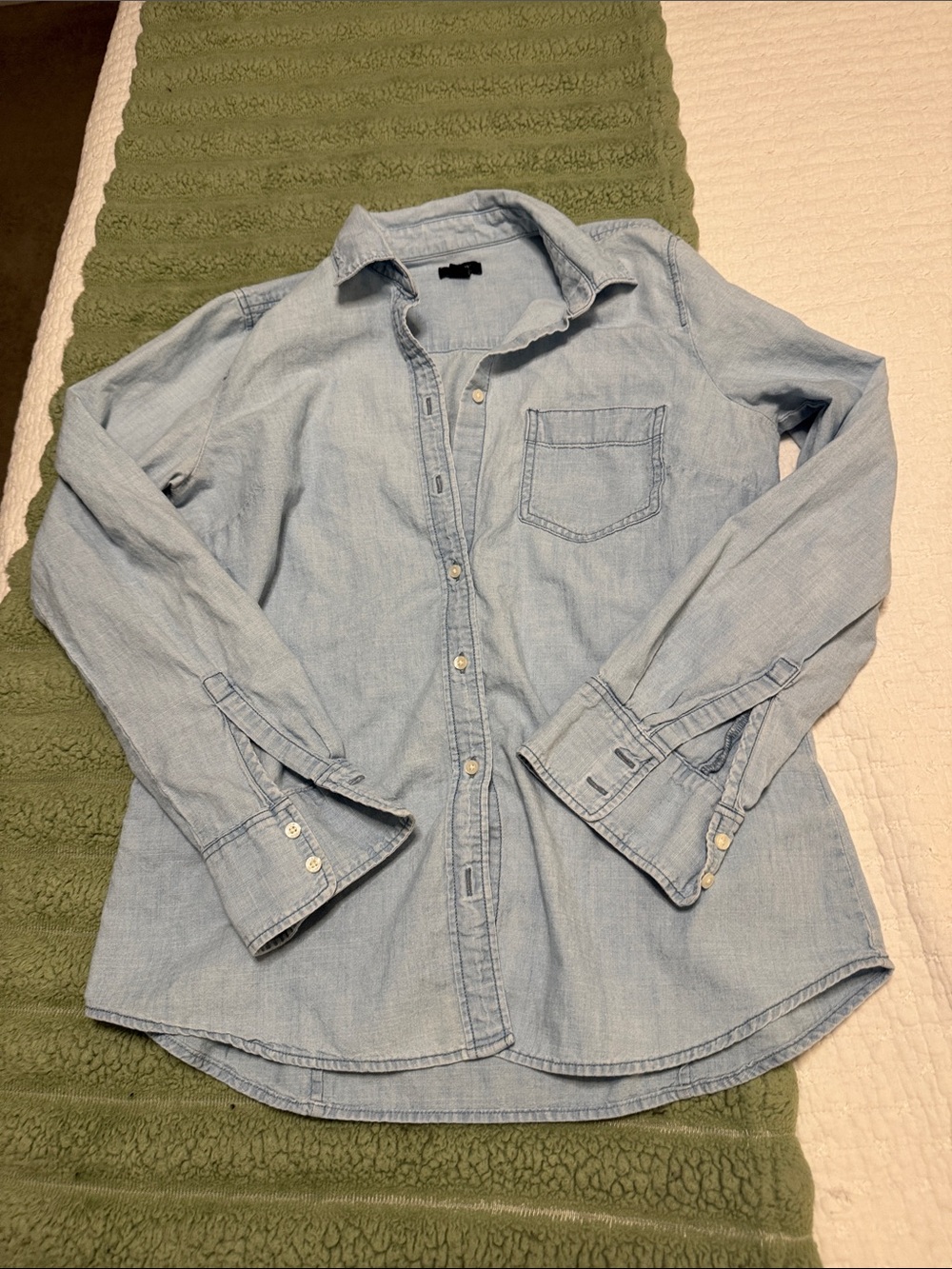 J. Crew Light Blue Denim Button-Down Shirt